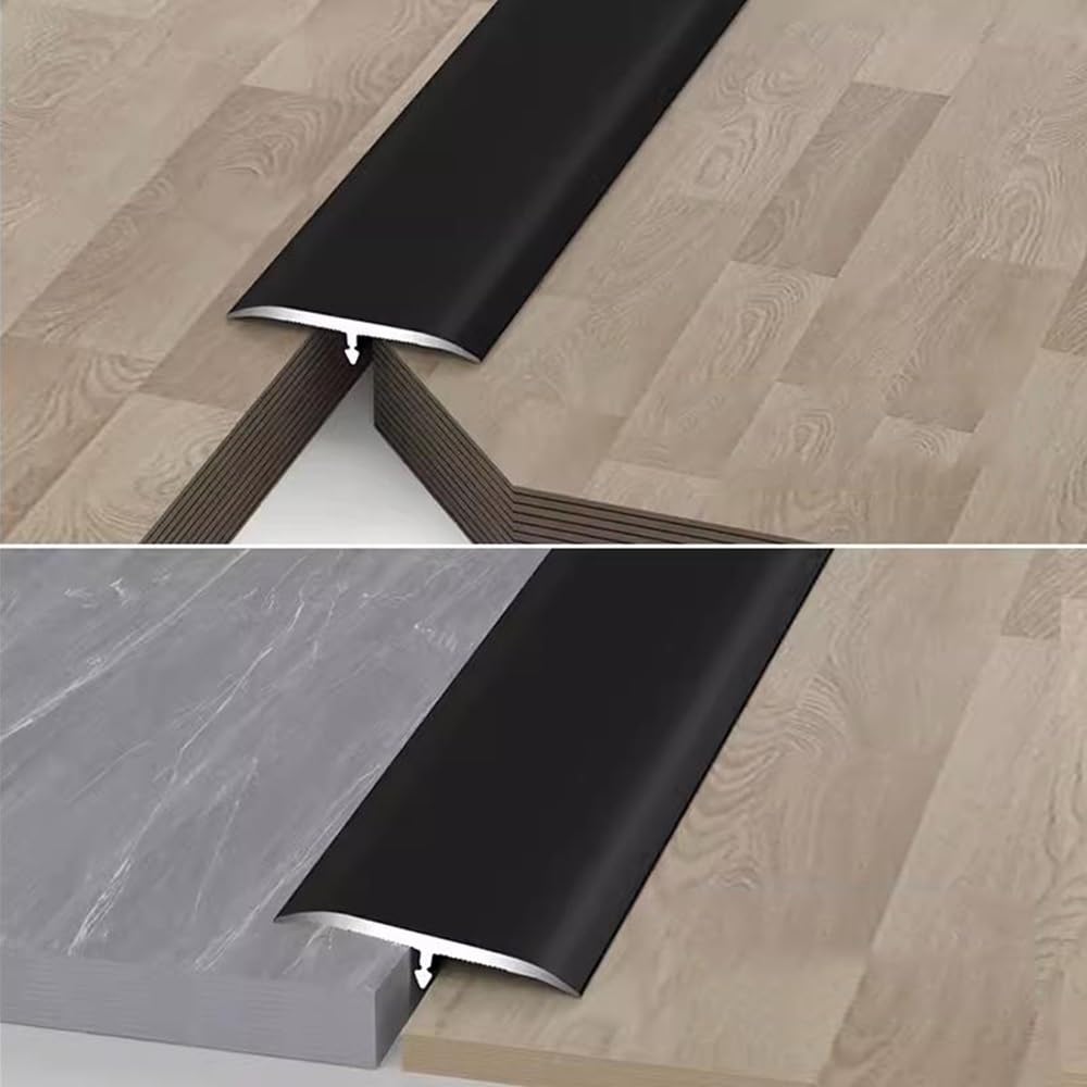 HCZION Tira De Transición Para Suelo 90cm Perfil De Transición Moldura En T, Tira De Transición De Piso In Aluminio, Perfil De Suelo 33mm Para Alfombra/Laminado (Color : Grey-w 33mm, Size : W 33mm-