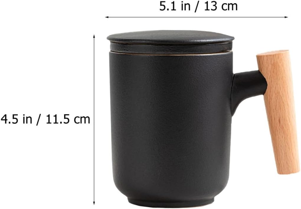 Ceramic Tea Infuser Cup with Filter Portable Tea Separation Bottle for Home Office Use Lightweight Capacity Travel Mug Lovers