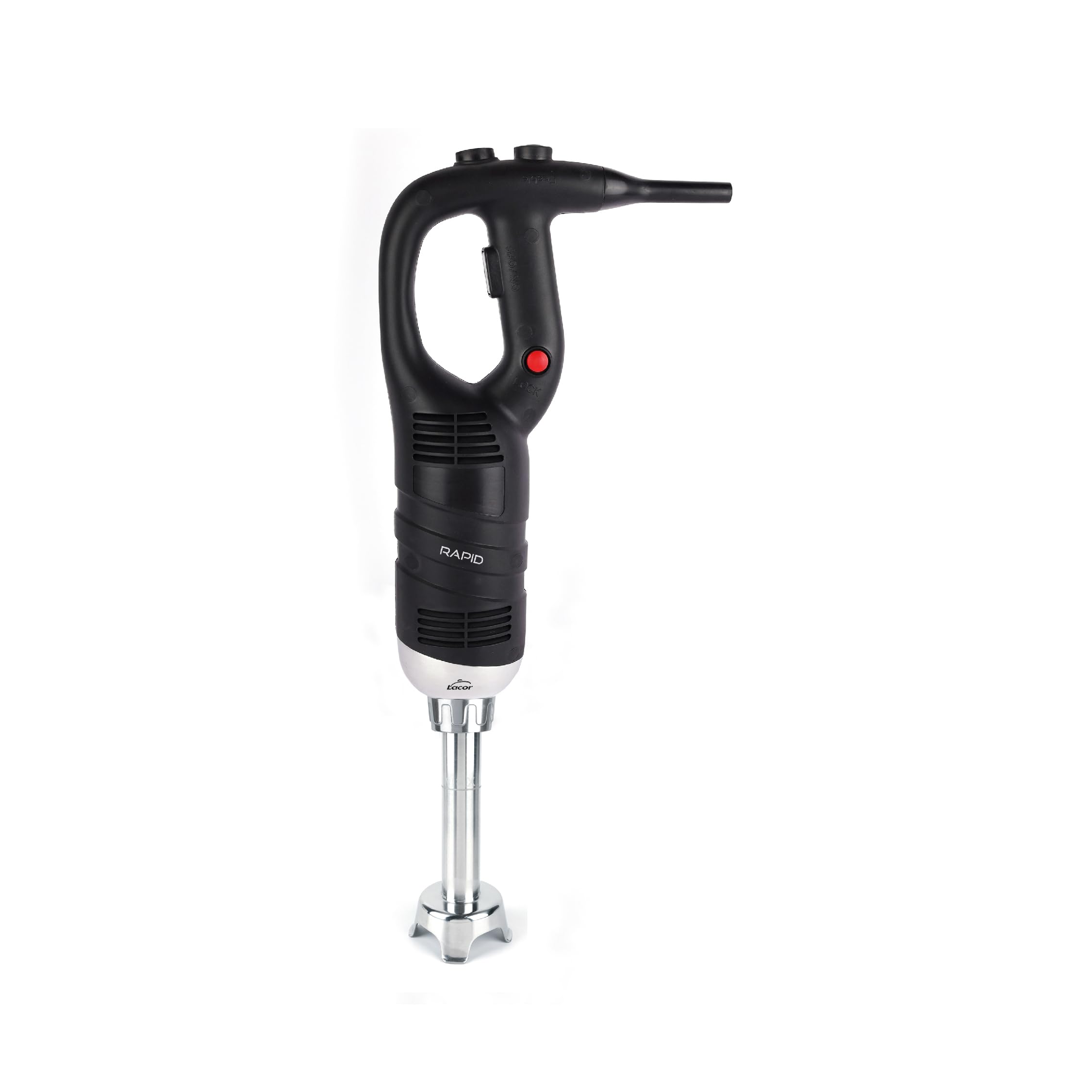 Lacor - 69905 - Frusta Rapida Professionale, con Braccio Frantoio Intercambiabile, Serie 450 W, Velocità 6.000-20.000 giri/min, Acciaio Inox, Capacità 30 L, 25 cm