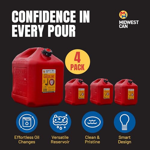 Quick-Flow Spout MIDWEST CAN - 5610 Can Company 5 Gallon No Spill Gas Can thumb #1
