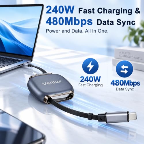 Image of Verilux PD 240W Type C Cable Fast Charging with 480Mbps Data Synch (1Pcs)