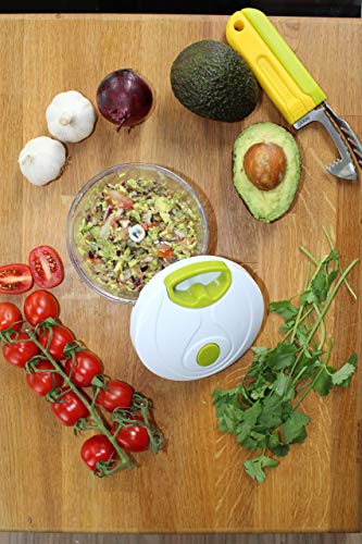 Processador Manual de Alimentos 3 Lâminas Puxe a Corda Para Fatiar Vegetais, Cebolas, Alho, Carne, N