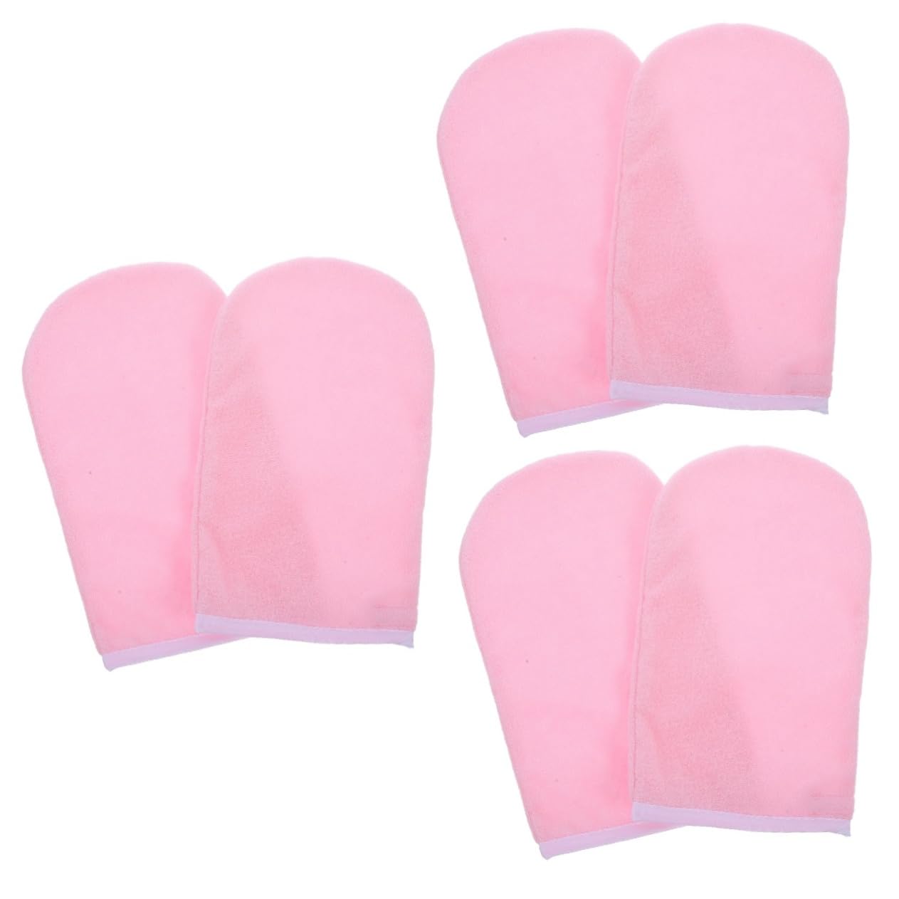 GOOHOCHY 3 Pairs Waxed Cotton Gloves Spa Hand Gloves Hand Wax Gloves Paraffin Bath Liners Spa Gloves Beauty Hand Gloves Thermal Mitts Hot Wax Gloves Paraffin Hand Mitts Polyester Pink
