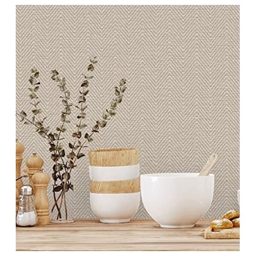 GAULAN 680977 - Papel pintado vinílico lavable de espigas con textura en relieve para pared salón cocina baño dormitorio pasillo - Rollo de 10 m x 1,06 m