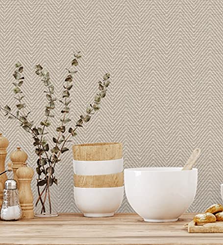 GAULAN 500680977 – Washable Herringbone Embossed Textured Vinyl W...