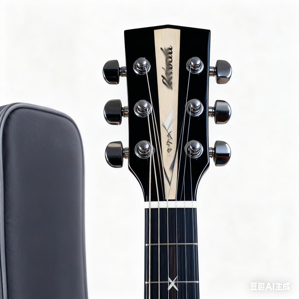 Chitarra Acustica, Set Chitarra Con Spalla Mancante, Custodia Morbida, Plettri, Corde E Tracolla Ideale Per Principianti, Adolescenti E Adulti(nero)