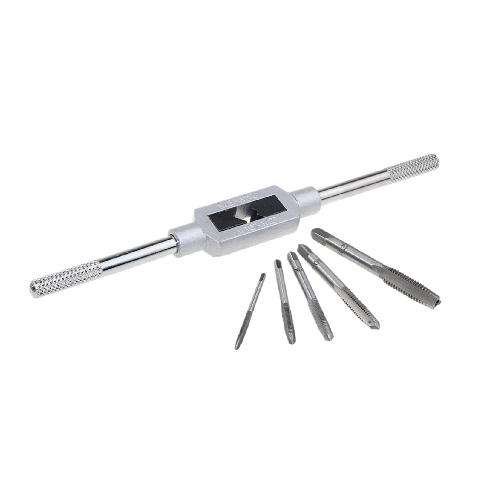 Mnghayyr 6Pcs Set Steel Metric Tap And Wrench Set