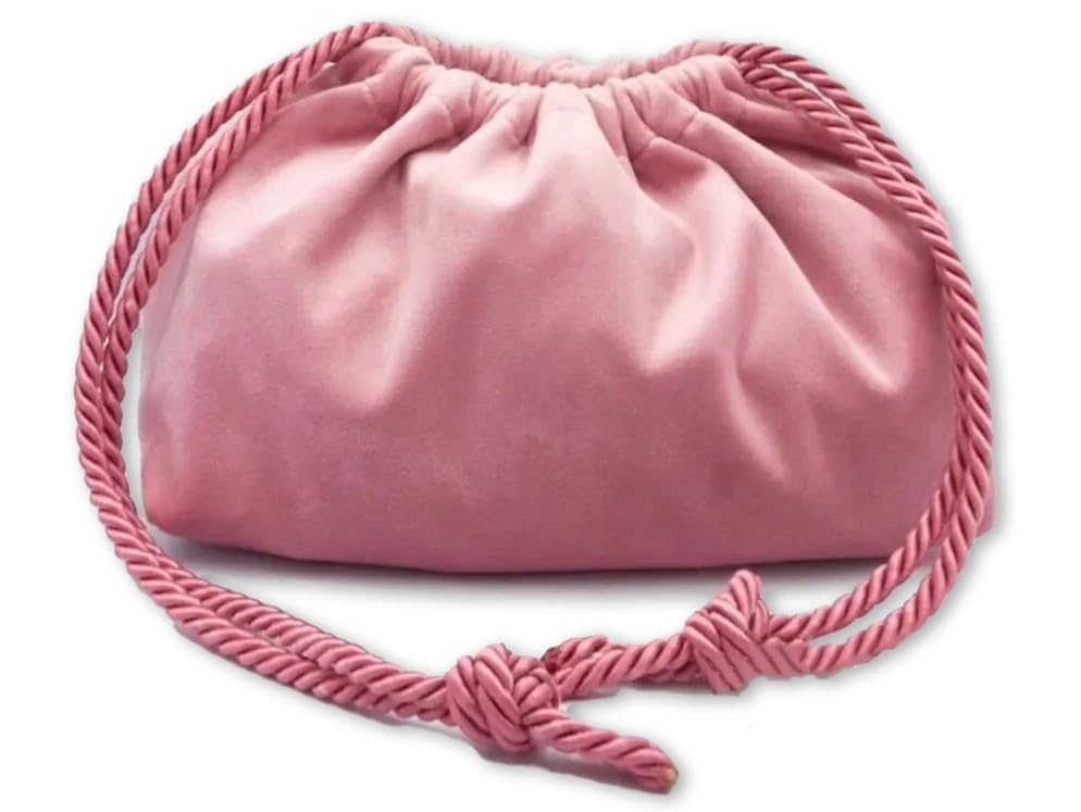 Drawstring Velvet Makeup Bag with Water-Resistant Interior: Cosmetic/Travel/Toiletry/Beauty Makeup Bag/Pouch/Sack with Chic drawstring, for Birthdays/Valentines/Christmas/Thanksgiving