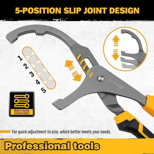 image for ELEAD Adjustable Oil Filter Wrench Set - 9