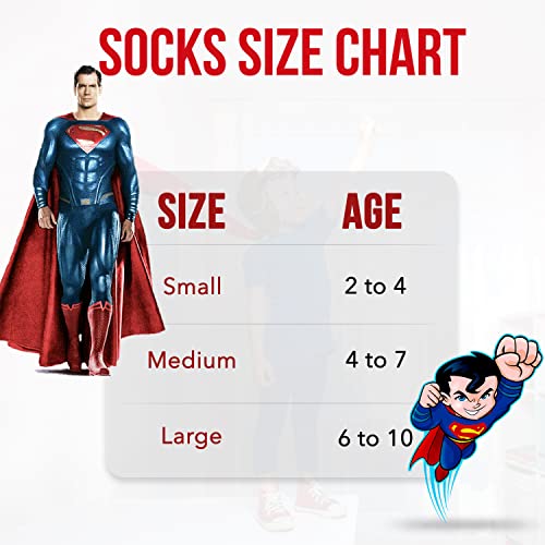 Superman Socks For Boys, 10-Pack Dc Comics Boys Socks, Toddler Socks Super Man, Super Man Action Superhero Kids Socks #TOP5
