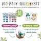 Miniwerk Großes Bio Baby Abdruckset 0-1,5 Jahre für Baby Handabdruck und Fußabdruck - Dekoration für Baby- & Kleinkinderzimmer - Geschenke zur Geburt Junge Mädchen - Abdruck Baby Hand und Fuß Set
