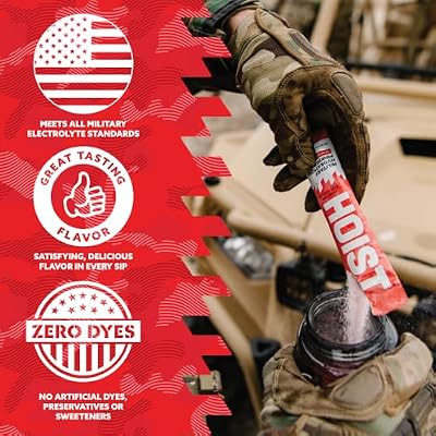 HOIST Electrolyte Drink Mix Powder Sticks Rapid Rehydration, Military Hydration Formula Fruit Punch (12 Single-Serve Packs)