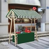 Tragbarer Händlerwagen mit einziehbarer Markise und Rädern, ideal für Outdoor-Märkte, Street-Food-Events, Lebensmittel-LKW, mobile Verkäufe und Bauernmärkte