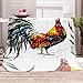 Coperta di Peluche con Stampa Pollame Gallo Morbido Durevole e Caldo 3D Stampa Peluche Coperte Copriletti per Letto Divano 150x200
