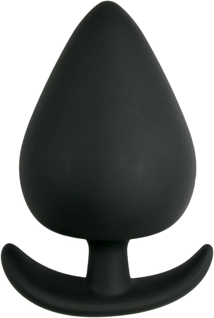 EasyToys Anal Collection Buttplug, 9.5 cm, Black Analtoy, Medium, Buttplug for Men and Women
