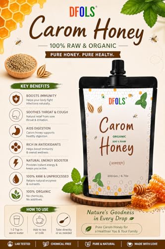 Miel 100% Cruda Orgánica Natural Carom 200g miniatura 3
