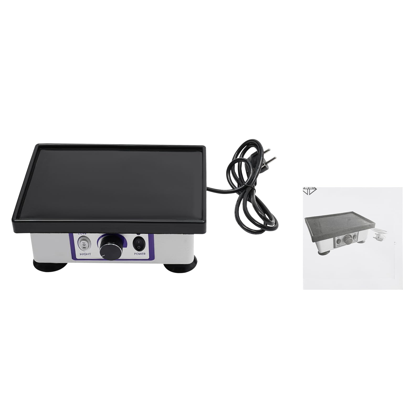 Oscillatore Quadrato Dentale Vibrazione per Gesso Vibrazione per Laboratorio 150W Kit per Laboratorio Odontoiatrico Ospedale Dentista Clinica - 24×18×10cm