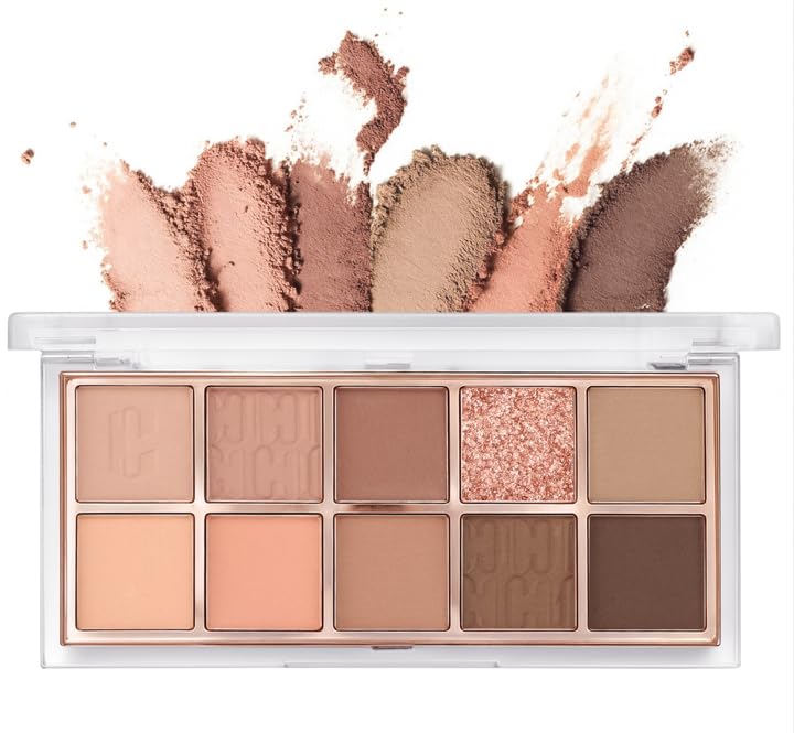 Erinde 10 Colors Eyeshadow Palette, Matte Shimmer Glitter Finishes