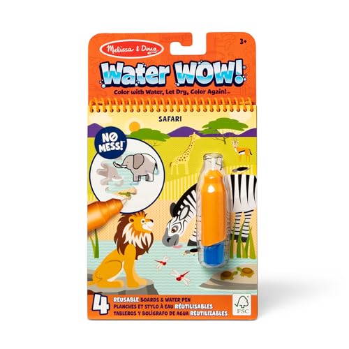 Image of Melissa & Doug On The Go Water Wow! Reusable Water-Reveal Activity Pad - Safari - FSC Certified