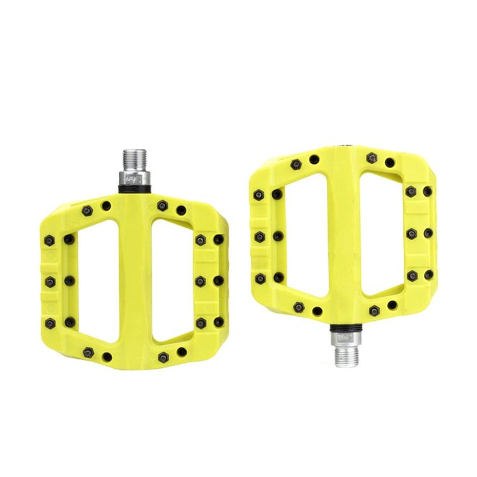 Pédales de vélo en fibre de nylon haute résistance jaune