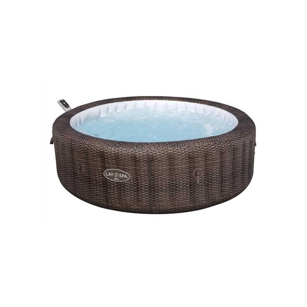 85"x28"/2.16mx71cm Bali MaxHold EnergySense UltraFit Smart AirJet 7 Rond en rotin Marron