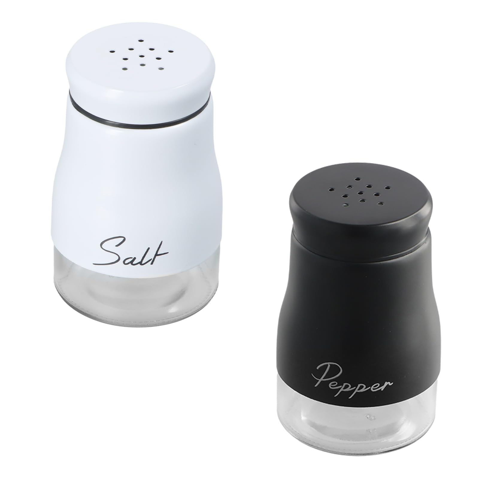 2 Pcs Stainless Steel Salt and Pepper Shaker Sets, Refillable Salt and Pepper Pots