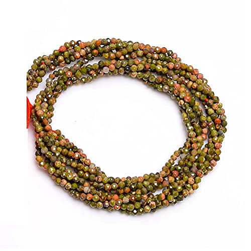 Perles de pierres précieuses rondelle facettée 2mm perles en vrac malachite naturelle bijoux