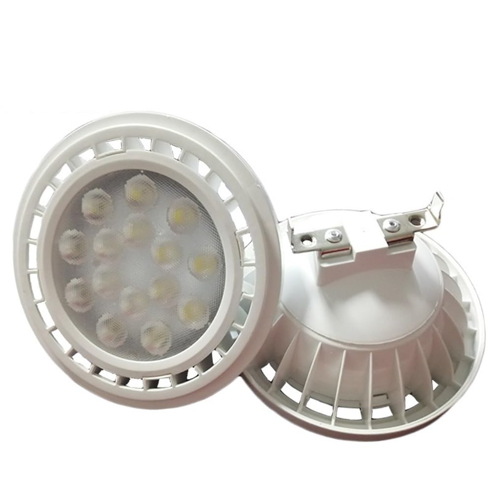 YSJX luces de amplio voltaje, Paquete de 6 focos LED AR111 3030SMD 15 W CA 85-265 V G53/GU10 LED Bean Gall Light, Bombillas para el hogar(Neutral White,GU10 85-265V 15W)
