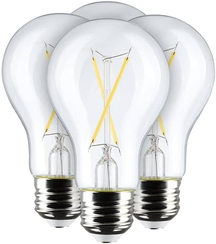 Miniatura 1 de Satco 12461-5A19/CL/LED/E26/930/4PK/120V (S12461) A19 A Line Pear Bombilla LED