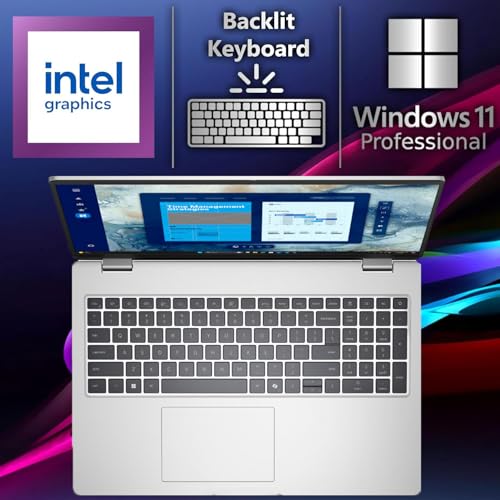 Image of Dell Pro 16 PC16250 Business Laptop(Nextgen Latitude), 16 inch FHD+ IPS Display, Intel Ultra 7 225U (12 cores, Up to 5.2 GHz), 16GB DDR5 RAM, 512GB SSD, Backlit Keyboard, WiFi 6E, Win 11 Pro