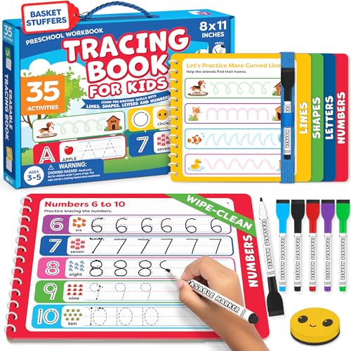 Preschool Learning Activities - Letter Tracing Books for Kids Ages 3-5 Toddler Handwriting Practice - Learning Books for 4 Year Olds, Educational Learning Toys for 3 Year Old - Easter Gifts for Kids
