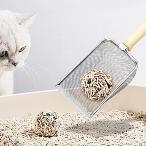 Pá para areia de gato, Scooper para caixa de areia para gato | Pá de cocô com cabo ergonômico e colh