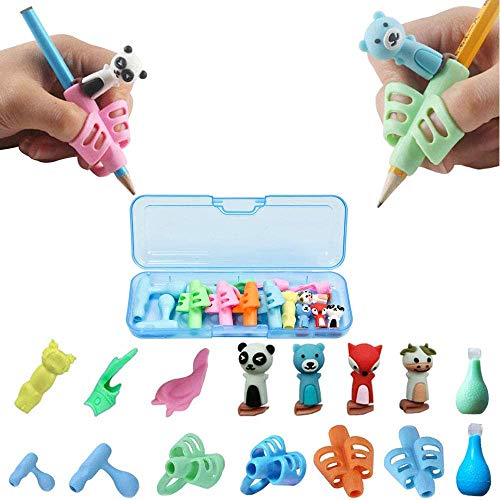 Easytree Pencil grips for Kids Handwriting, Pencil grips, Pack of 14, Pencil grip, kids pencil grip, School Supplies, Grip Pencils for kids, School Supplies for Kids, Pencil holder for kids, Pen grip