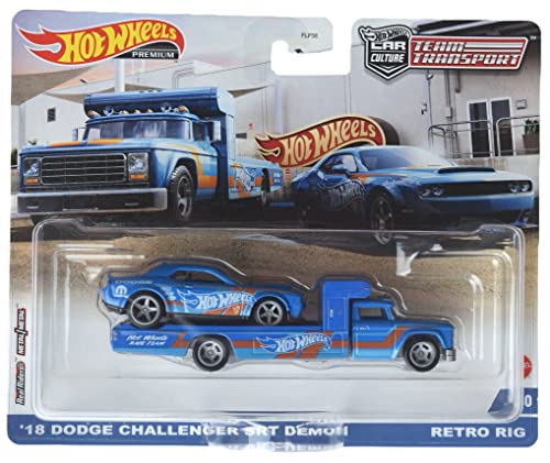 Hot Wheels Dodge Challenger SRT Demon Retro Rig miniatura 1