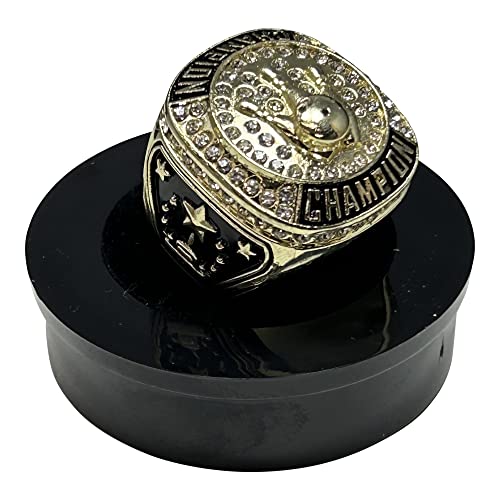 Express Medals Champion Gold Bowling Trophy Ring Award Gift Fantasy Prize With Display Neck Chain And Stand Championship Rings #TOP1