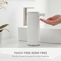 Vista 3 de simplehuman 9 oz. Touch-Free Automatic Rechargeable Sensor Pump, White Stainless Steel, New