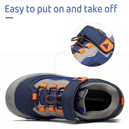 Mishansha Wanderschuhe Kinder Sports Sneaker Mädchen Laufschuhe Leicht Turnschuhe Outdoor Trekkingschuhe Blau 32