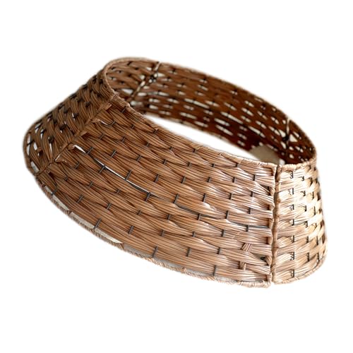 Base tecida para árvore de Natal, vime artificial, saia envolvente para árvore de Natal, saia de árvore de festival elegante, cesta de vime ajustável