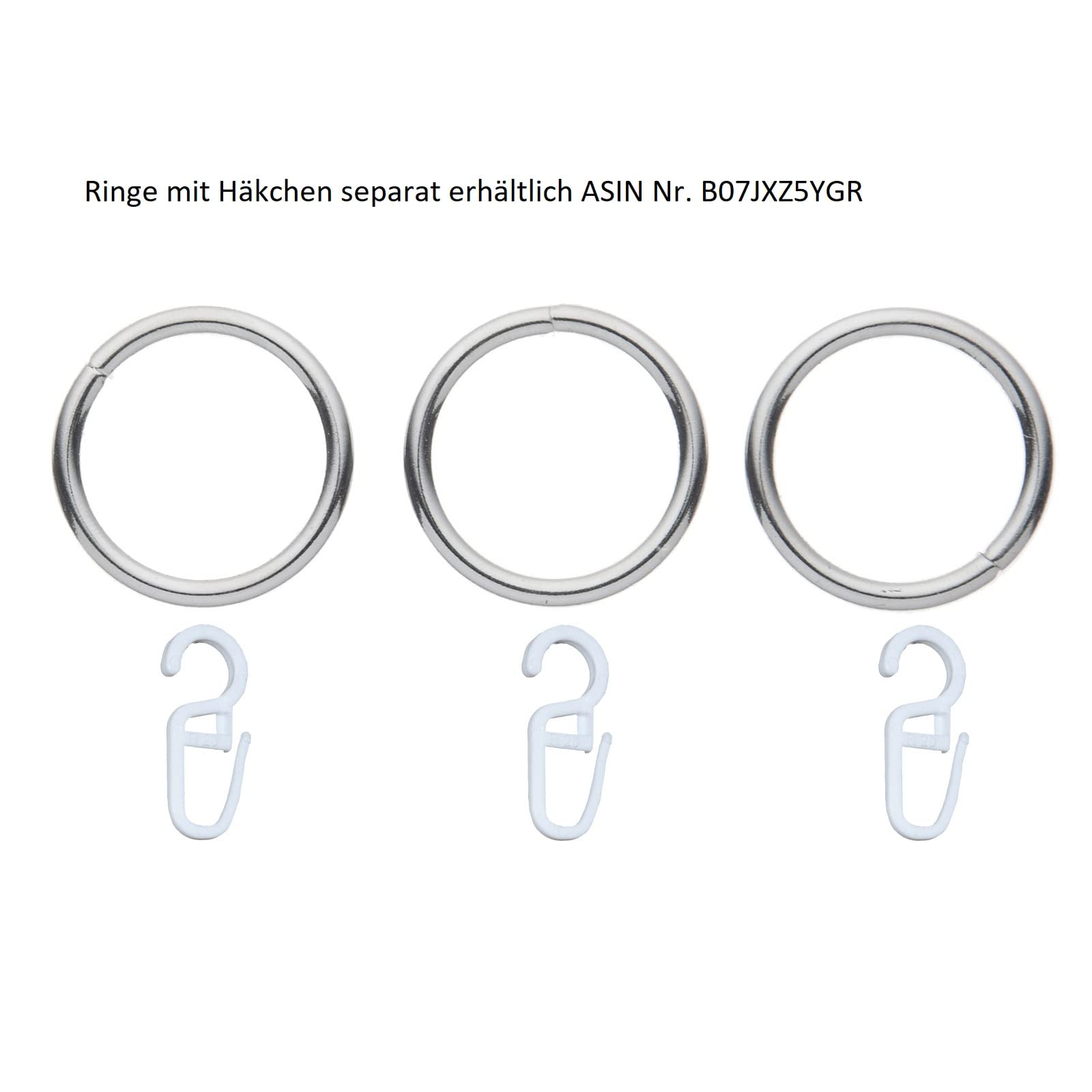 MDEKOR - Asta per tende da 16 mm, a due vie, in acciaio INOX cromato opaco e oro anticato, 120-600 cm, con cappuccio cromato opaco, 2 binari, 200 cm