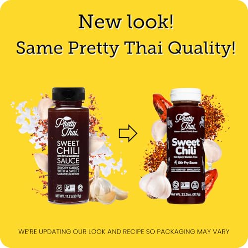 Image of Pretty Thai Sauce, Gluten Free Certified Non-GMO Vegan Authentic Stir Fry, Dressing, Rice Seasoning, Condiment & Dipping Sauce, 100% Natural (Thai Sweet Chili)