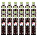 Pepsii MAX Lime SUGAR FREE Cola Flavoured Fizzy Soft Drink Maximum Taste and Low in Calories with Sweetners 500ml Bottle Suitable for Vegan Recyclable (Pack of 24)
