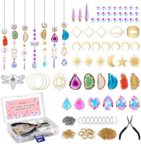BlumWay Suncatcher Kit, DIY Sun Catcher Craft Kits for Adults, 168 PCS