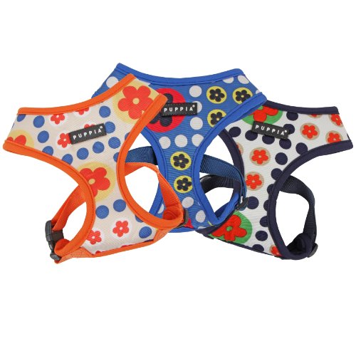 Puppia Authentic Blossom Harness A, X-Small, Orange #TOP2