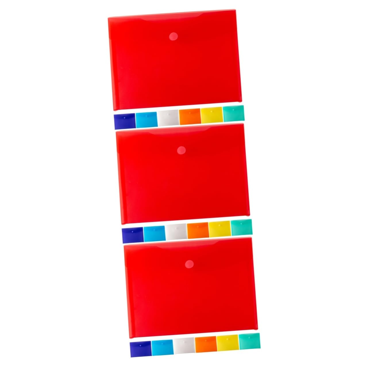 NUOBESTY 3 Set Di Cartelle Portadocumenti Sospese Con Bottone A Pressione in Plastica Formato A4 Per Ricevute Organizer Per Cartelle Portadocumenti Da Ufficio Facili Da Usare 7 Pezzi*3