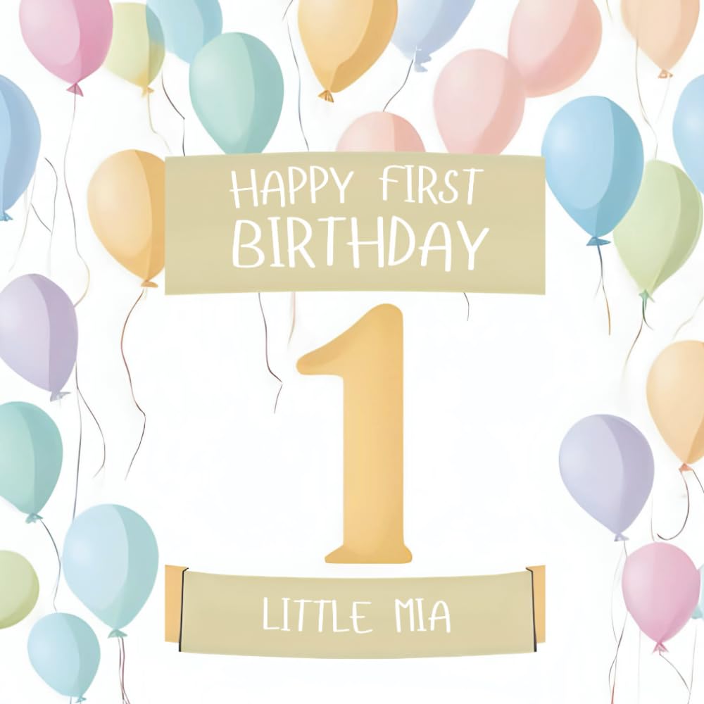Happy First Birthday, Little Mia (the perfect personalized first birthday book for little baby Mia)