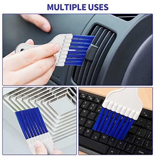 Image of Boao 16 Packs Coil Brush Air Conditioner Condenser Refrigerator Cleaning HVAC Coil Cleaner Small Plastic Whisk Brush (Blue)