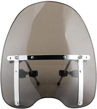 Motorcycle Wind Deflector Universal Windscreen for Motorcycles Universal 22-25 mm 360° Adjustable Handlebar Attachment (Smoky)