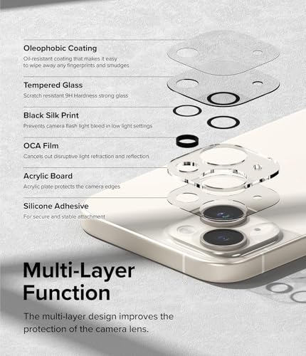 Image of Supershieldz X Koala Bear NeoGuard Camera Lens Protector Tempered Glass For iPhone 14 and iPhone 14 Plus with Installation Kit | Edge to Edge Coverage | Transparent | Pack of 2