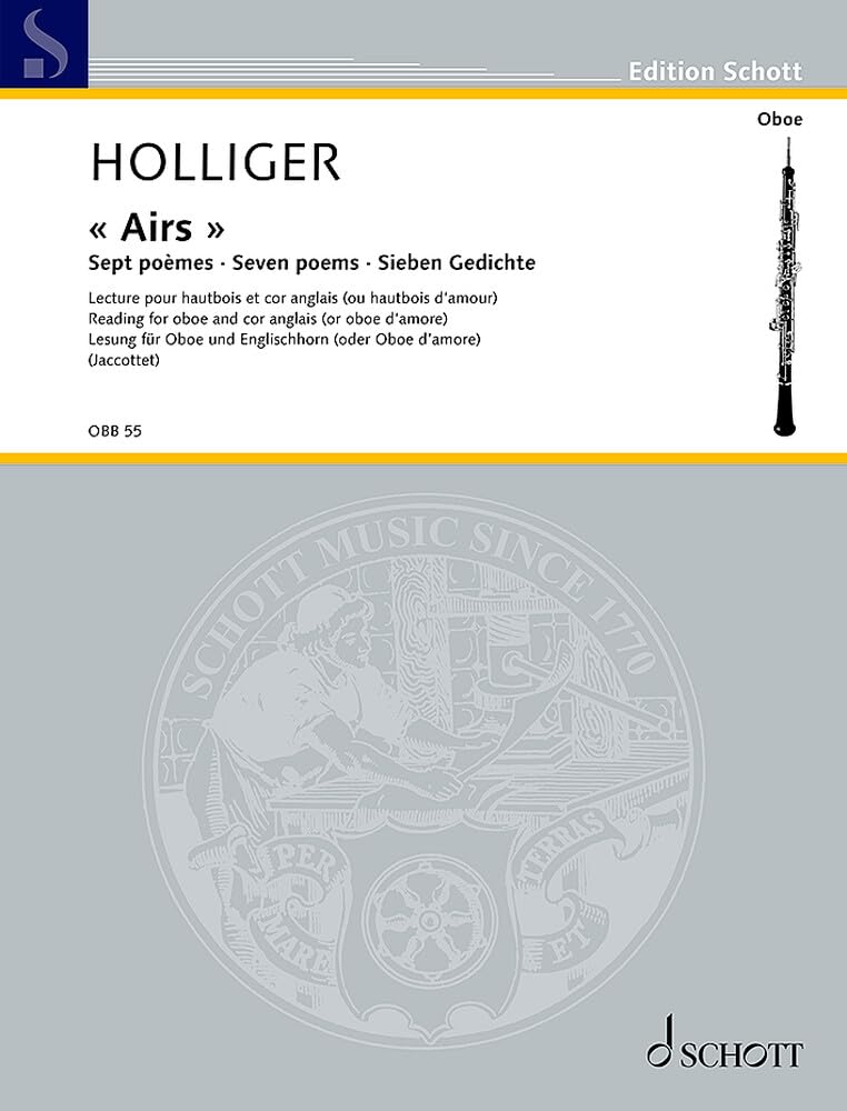 Partition Airs Philippe Jaccottet hautbois d'amour et cor anglais duo