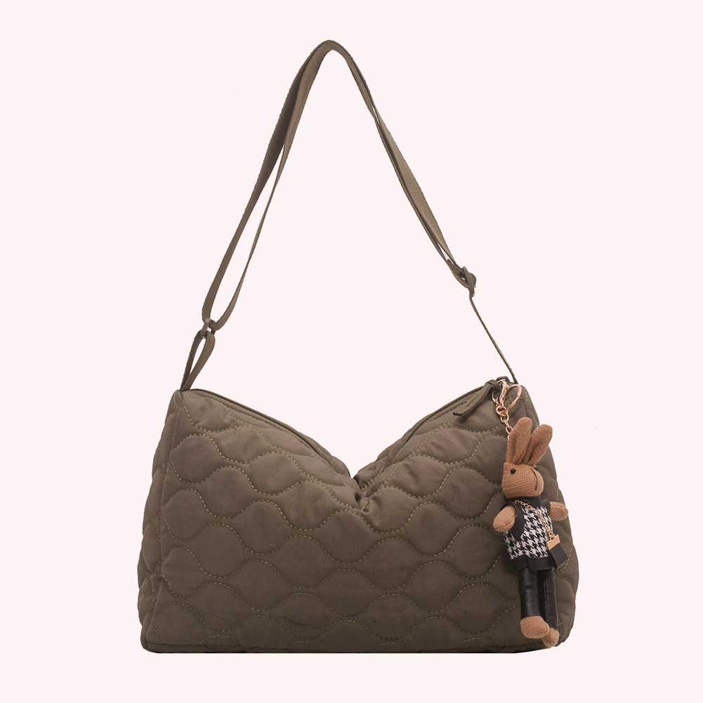 Wyściełana torba na ramię z regulowanym paskiem torba crossbody - diament